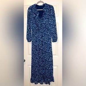 Big Water Blue Sky Maxi Dress - Blue Floral